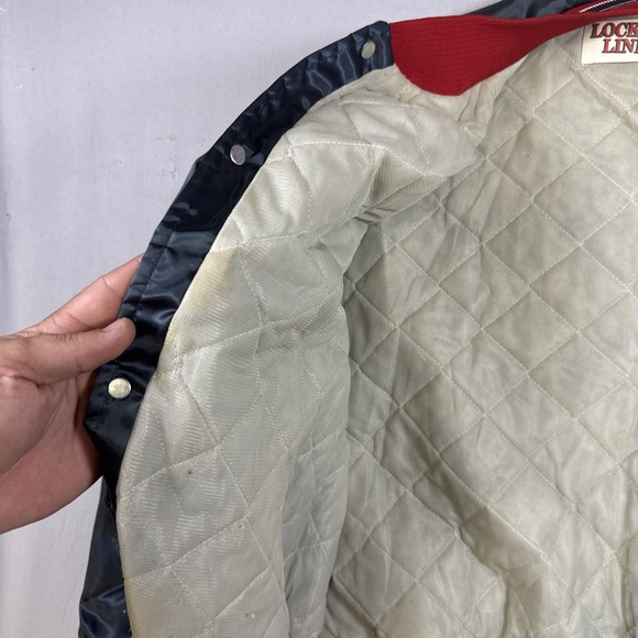 Atlanta Braves MLB Baseball Locker Line Vintage Jacket 1991 Size Extra Large XL - Picture 7 of 16